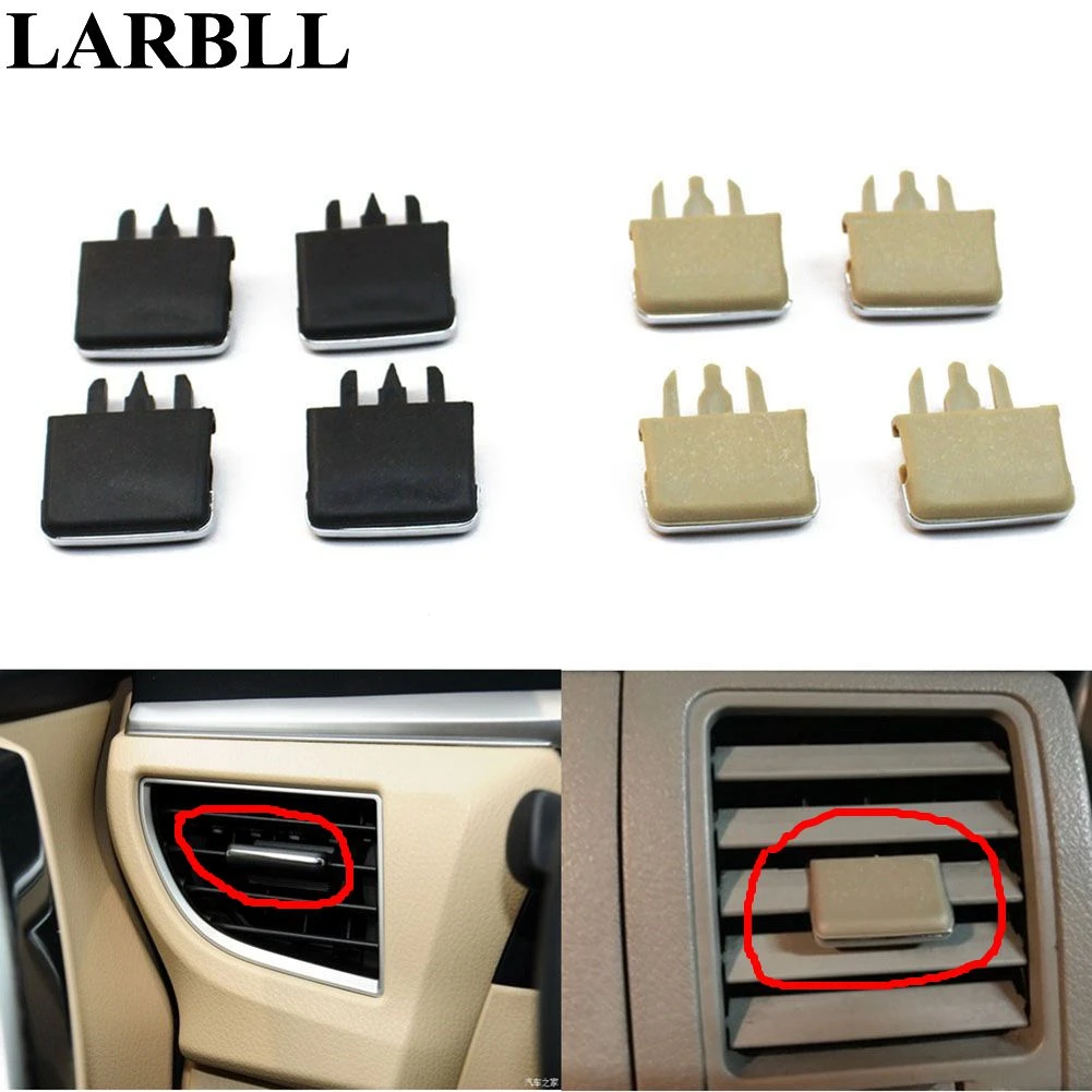 4Pcs Black Car Air Conditioning Vent Louvre Blade Slice Clip For Toyota Corolla