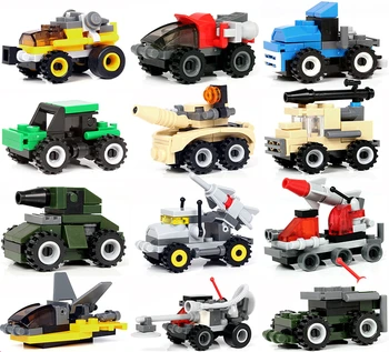 

Mini Building Blocks Brick Toys Cartoon Military Car Model Educational Blocks Toys Compatible Infant Learning Toy For Kind Gift