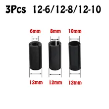 

3Pcs Router Bit High Precision Adapter Collet Adapter 12-6/12-8/12-10 Mm For Engraving Machine Bit Tool And Chuck
