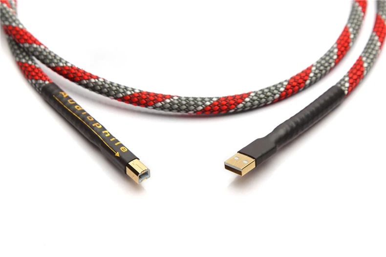  Hi-End QED OCC silver plated USB audio cable data USB cable DAC USB hifi cable A-B usb cable