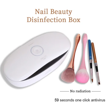 

Nail Sterilizer 59s acne needle makeup tool led UV disinfection storage Beauty Tool box Equipment Machine Cabinet Sterilizer Box