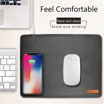 

Wireless Charger Mouse Pad Wireless Charging Mouse Pad for Samsung Iphone Multifunction Universal Wireless Charger Desk Mat