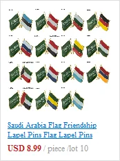Saudi Arabia Badge Flag Brooch National Flag Lapel Pin International Travel Pins Collections