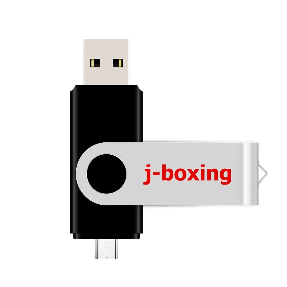 J-бокс OTG USB флэш-накопитель 16 Гб оперативной памяти, 32 Гб встроенной памяти, флэш-накопитель 64 ГБ 8 ГБ вращающийся Micro USB 2,0 флеш-накопитель для Android телефонов компьютеров Mac 10 шт./упак