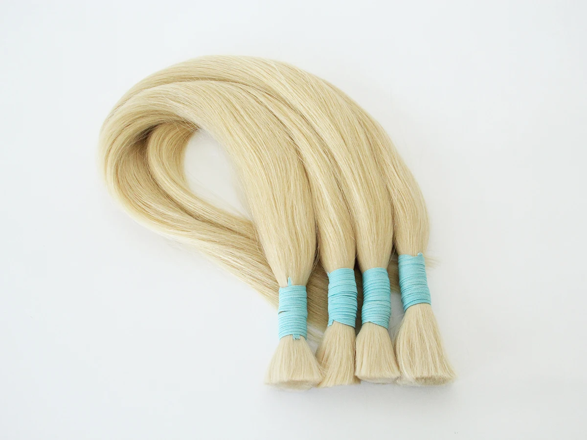 Cuticle Protected Remy Virgin Human Hair Extension Blonde Hair Bulk