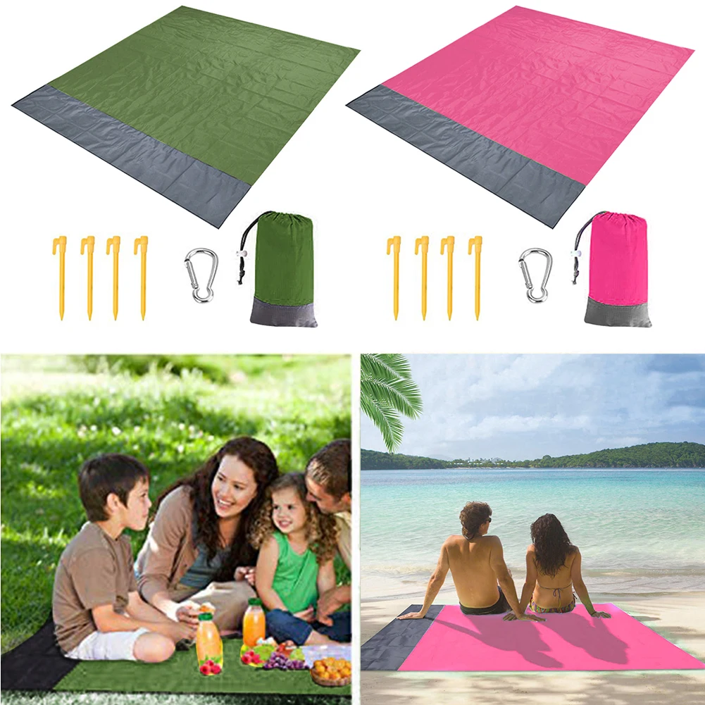 Nylon Waterproof Camping Beach Blanket Pad Outdoor Foldable Picnic Mat 