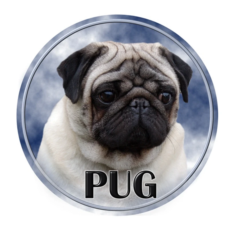 

S40341# Various Sizes PVC Decal Pug Dog Car Sticker Waterproof For Bumper Rear Window Laptop Refrigerator Toilet