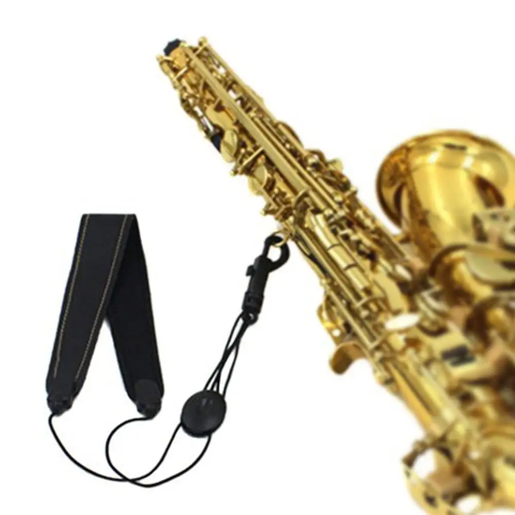 

Adjustable Tenor Alto Saxophone Sax Faux Leather Neck Strap with Hook Clasp New Chic