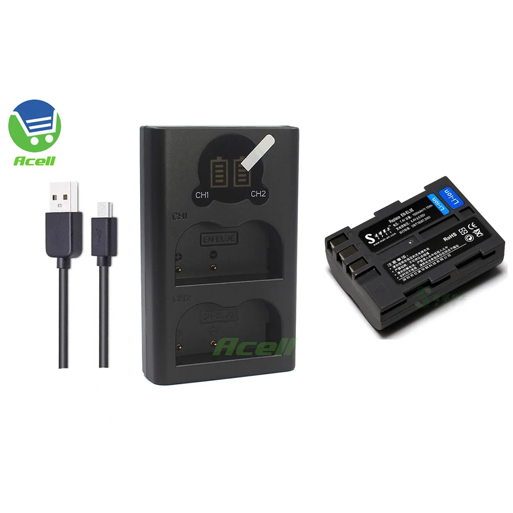 EN EL3e батарея + LCD USB двойное зарядное устройство для Nikon D300 D300s D700 D80 D90 D100 D200 D50 D70 D70s