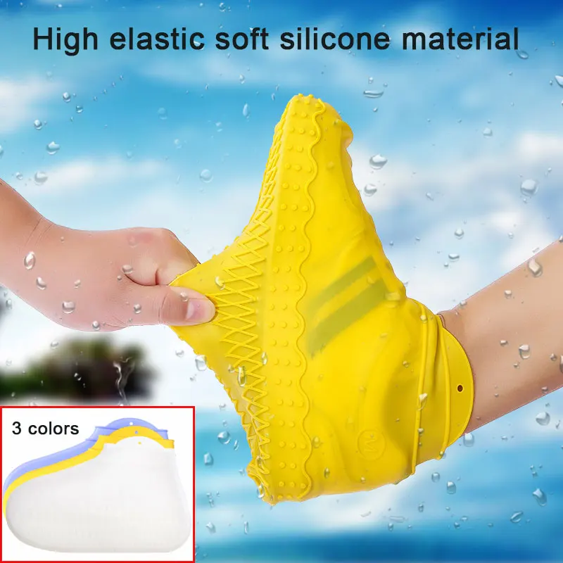 

Reusable Silicone Shoe Covers Anti-Slip Silicone Rubber Protect Shoes Covers Waterproof Rain Boot for S/M/L Shoes Supplies