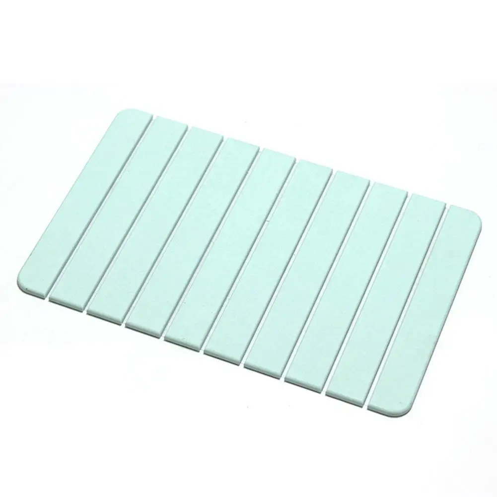 Foldable Rectangular Natural Diatom Mud Pad Simple Modern Bathroom Pad Absorbent Quick Dry Pad Bathroom Mat Door Carpet - Цвет: Green