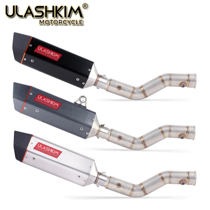 Мотоцикл глушитель Escape полная система средняя ссылка труба без шнуровки для yamaha