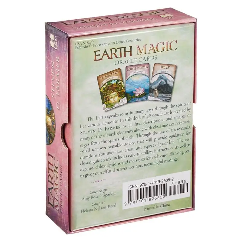 Earth Magic Oracle Cards: A 48-Card Deck and Guidebook by Steven D. Farmer Family Gift Party Playing Card Game Entertainment