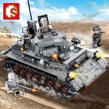 

Sembo Steel Empire Germany IV Tank Compatible Modern Military Boy Assembly 101322 Boy's Building Blocks Toy Educational Toy