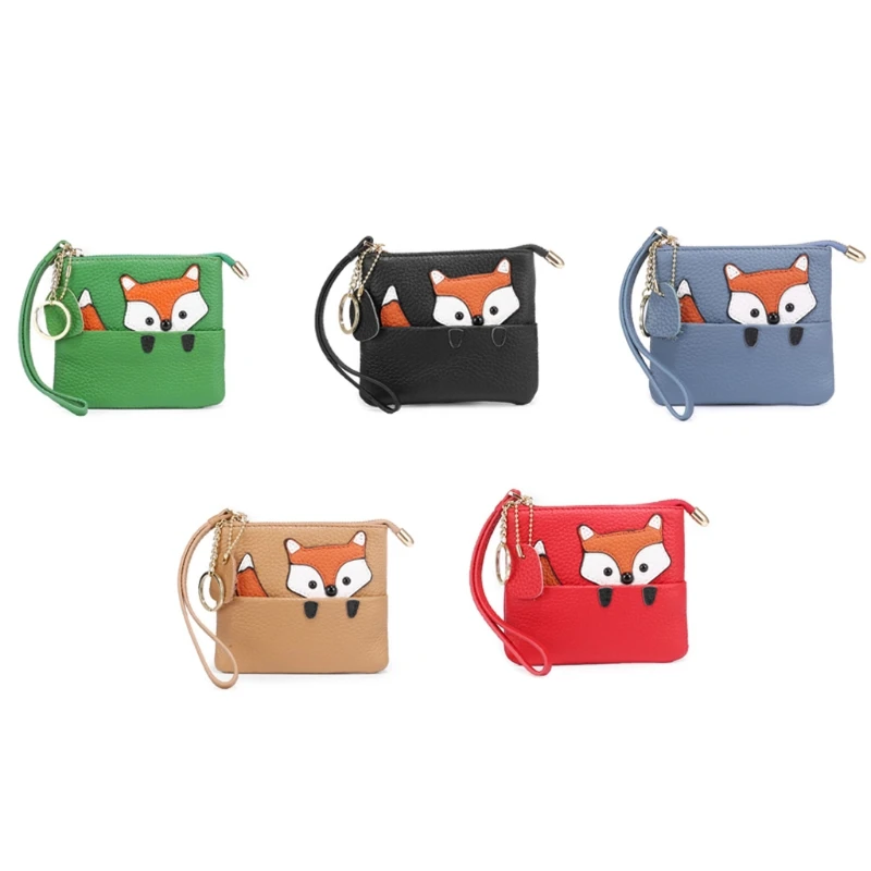 

Cute Pattern PU Leather Coin Card Key Ring Wallet Pouch Mini Purse Zipper Bag