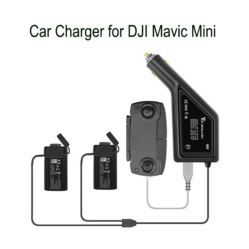 Best RMF Car charger Mavic Mini 3-in-1 Battery Charger With USB Car Charger Remote Controller Charging Accessories for DJI Mavic Mini 