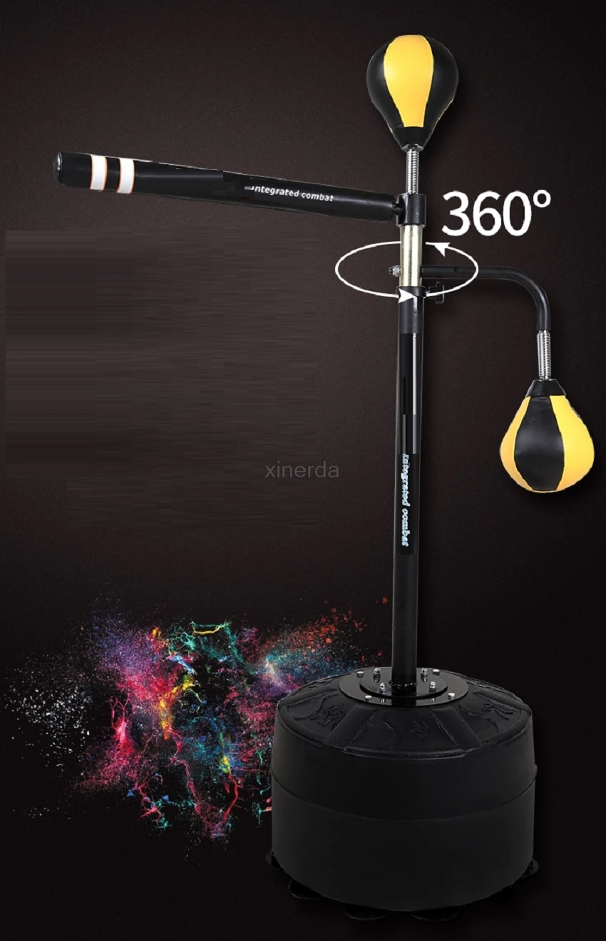 Stable Base Stand Boxen Set With Air Pump Speed Reaction Training Rod Bouncy Ball Punching Ball Boxing Tumbler Fitness Trainer