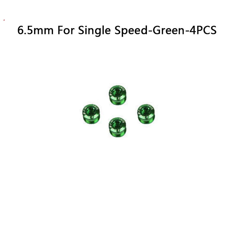 6.5mmSpd-Green-4PCS Litepro MTB велосипедная цепь болты двойной/трехскоростной диск односкоростной винты Золотой/Серебряный/фиолетовый/синий/красный/черный/зеленый - Цвет: 6.5mmSpd-Green-4PCS