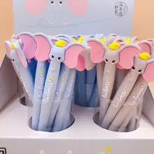0,5 мм гелевые ручки Мультяшные силиконовые Дамбо Синие Серые школьные милые офисные принадлежности ручка милые канцелярские принадлежности