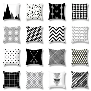 

Nordic Black White Pillow Case Cushion Cover Linen Home Decor Pillowcase Decorative Pillows For Sofa Christmas Pillow Cases