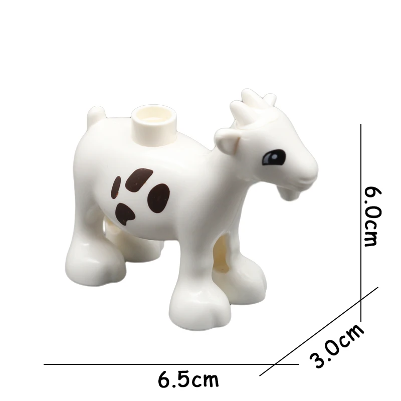 Big Size Building Blocks Animal Accessories Farm Figures Pig Rabbit Chicken Duck Dog Cat Bird horse Cow Sheep DIY Toys Gifts