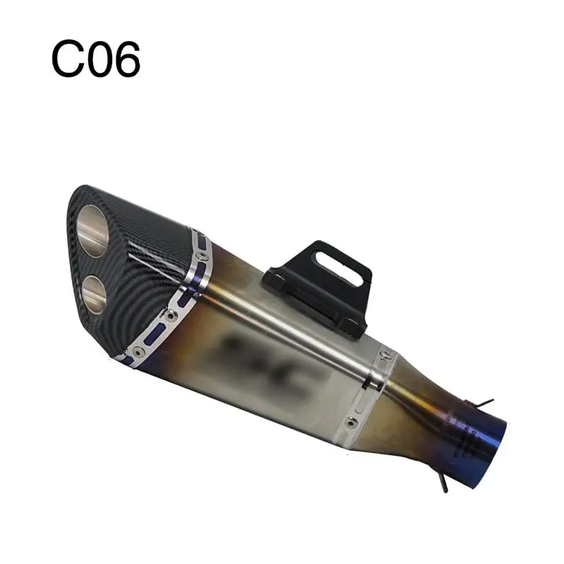 C06 with SC laser Scl moto s-38-51 мм moto cross moto rcycle выхлопная труба без шнуровки moto CB650F LTZ 400 XT 600 ER6N CBR250R moto rcycle глушитель - Цвет: C06 with SC laser
