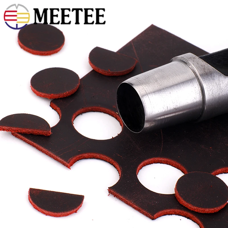 Meetee 1 шт. 0,5-25 мм стальной круглый дырокол инструмент ремень для пробивки отверстий в коже инструмент DIY багаж ручной работы изделия из кожи Аксессуары BD059