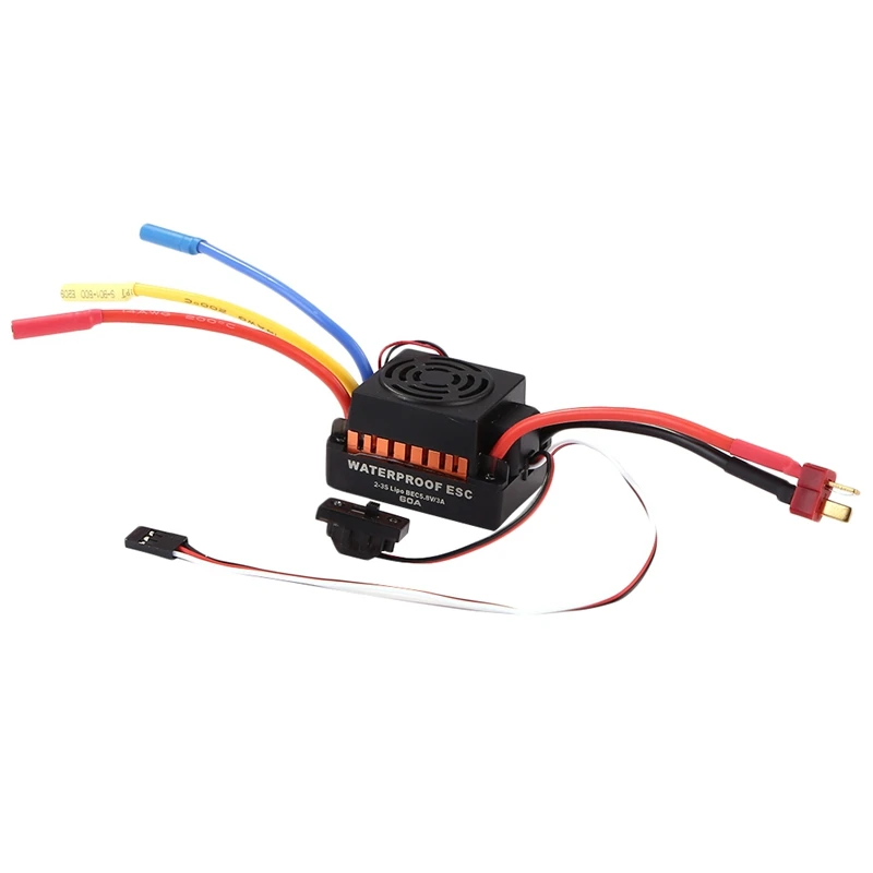 

Waterproof 60A Brushless Esc Electronic Speed Controller With 5.5V / 3A Bec For 1/10 Rc Car