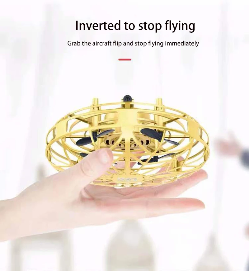 Мини ufo инфракрасный датчик самолета четырехосная подвеска UFO флип стоп Дрон детские игрушки