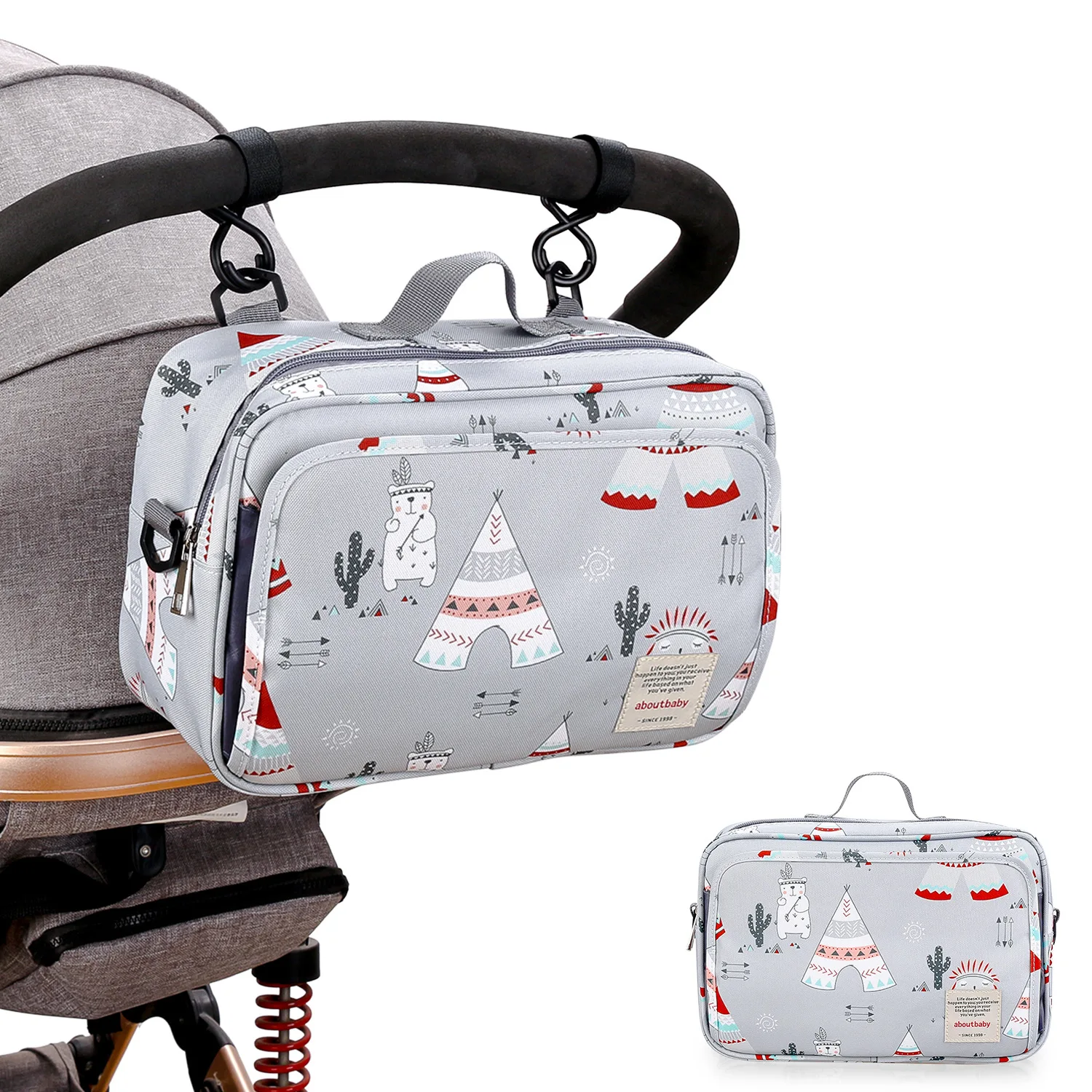 New Baby Stroller Bag Organizer With Shoulder Strap And Hook Waterproof Mommy Travel Diaper Nappy Bags Baby Stroller Accessories