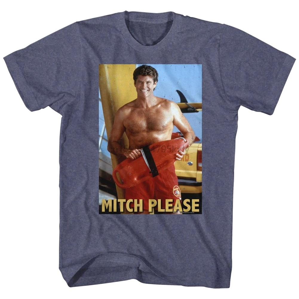 

Baywatch 90's Drama Beach Patrol Lifeguard Mitch Please Adult T-Shirt Tee