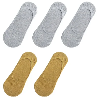 10 pieces = 5 pairs Women Cotton Invisible No show Socks non-slip Summer Solid Color Short Socks Fashion Ankle Thin Slipper Sock trouser socks Women's Socks