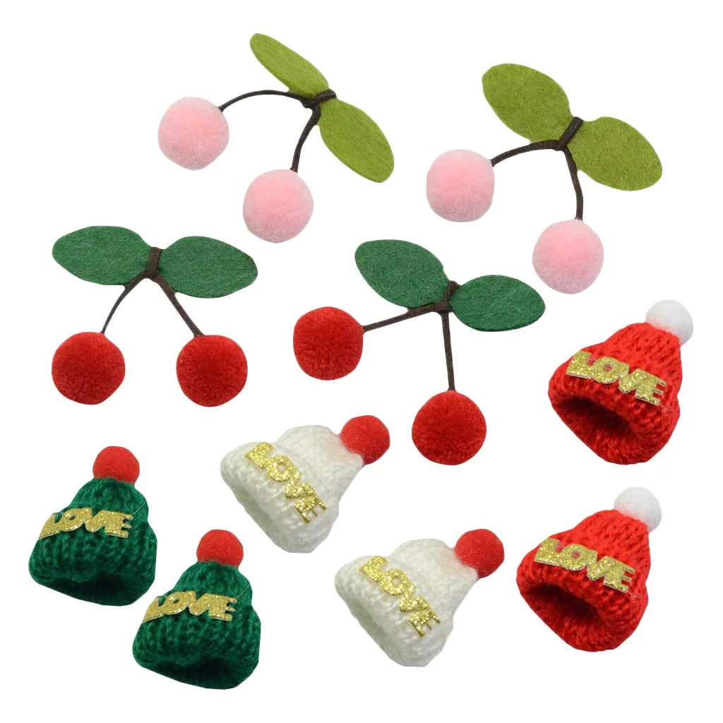 10pc Mixed Cherry Flatback Button Embellishment Scrapbooking DIY Phone Craft