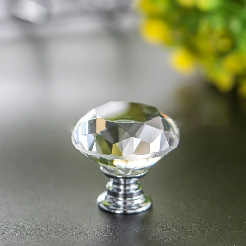 

10pcs Crystal Door Knobs Drawer Cupboard Cabinet Handle Furniture Handles