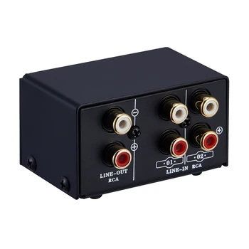 

2 in 1 Out or 1 in 2 Out o Source Signal Selector, Switcher, Speaker, o Source, Switcher, RCA Interface, Lossess