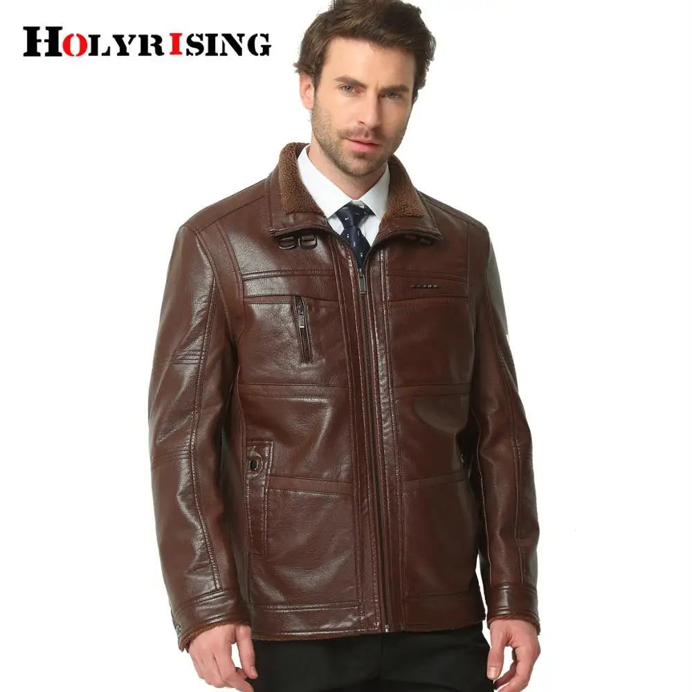Jaqueta de couro masculino кожаные куртки мужские пальто Высококачественная верхняя одежда из искусственной кожи мужская деловая зимняя куртка из искусственного меха 18969-5