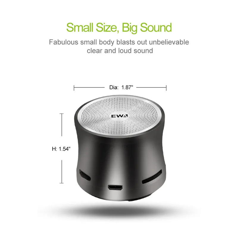 ЕВА A109Mini Беспроводной Bluetooth Динамик большой звук и бас для телефона/ноутбука/Pad