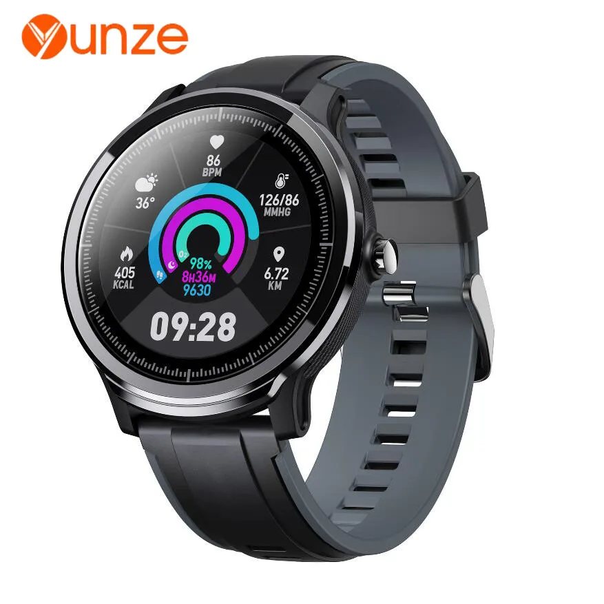 Смарт часы YUNZE SN80 для мужчин на ANDROID iOS частота сердечных сокращений и кровяное