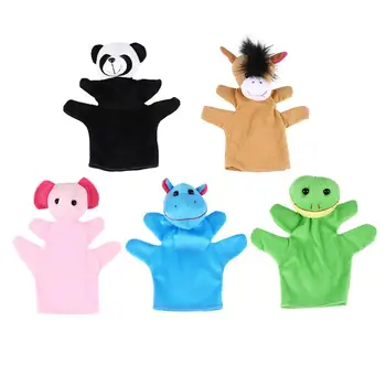 

1PC 20CM Plush Hand Puppets Toys Adorable Animal Five-finger Glove Toys Story Prop (Panda)