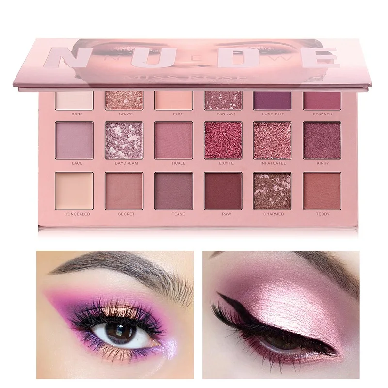 MISS ROSE Glitter Nude Eyeshadow Makeup Pallete Matte Eye shadow