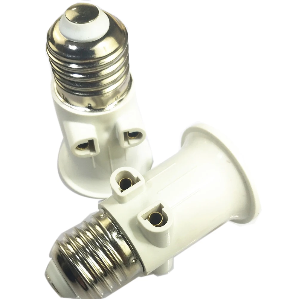 Lamp holder lamp bulb holder socket converter lamp base lamp socket adapter E27 bulb adapter fire lamp base socket conversion EU plug AC100-240V household room lighting