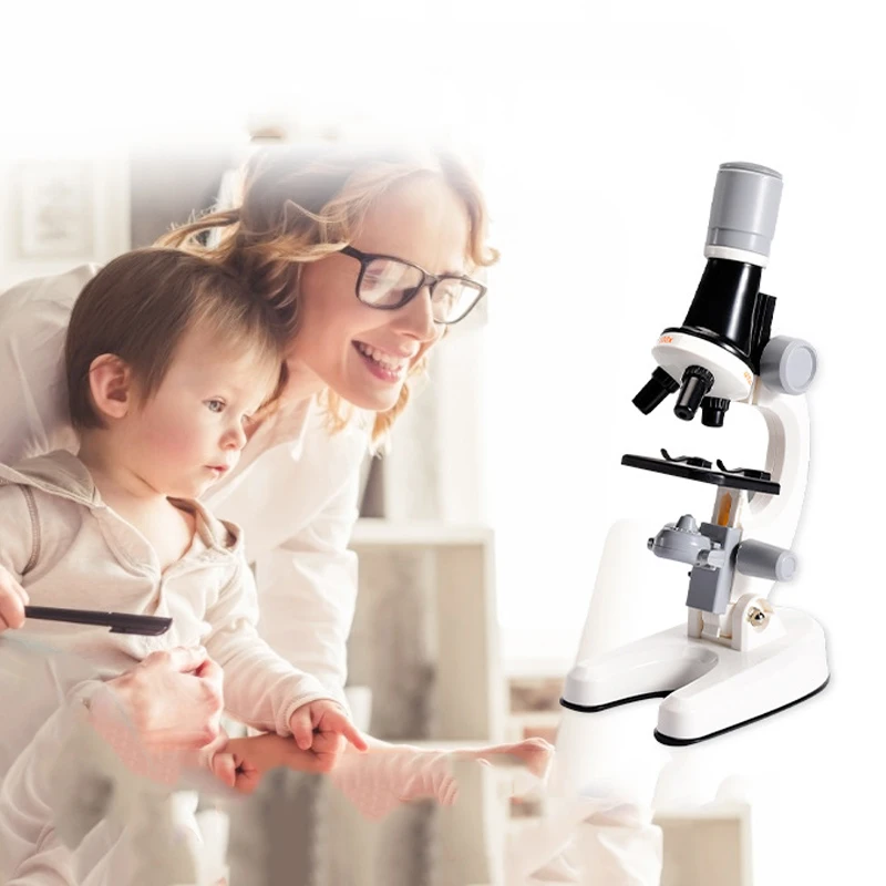 Microscopio biol&oacute;gico para ni&ntilde;os y estudiantes, herramienta de laboratorio escolar, juguete cient&iacute;fico, 1200X, Para edades tempranas