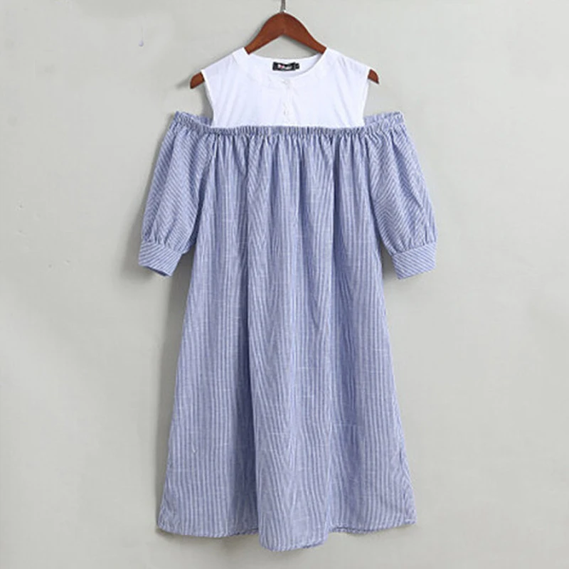 Одинаковые платья в полоску с открытыми плечами для мамы и дочки; пляжное платье