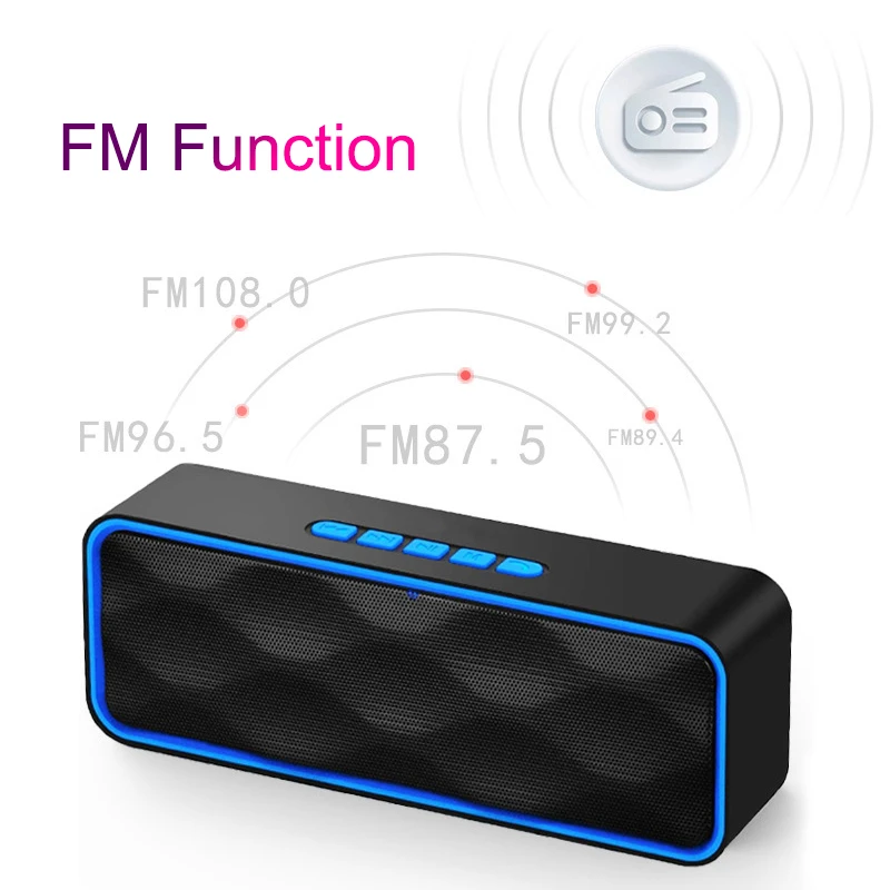 Bluetooth динамик портативный Колонка громкий с микрофоном Музыкальная Коробка