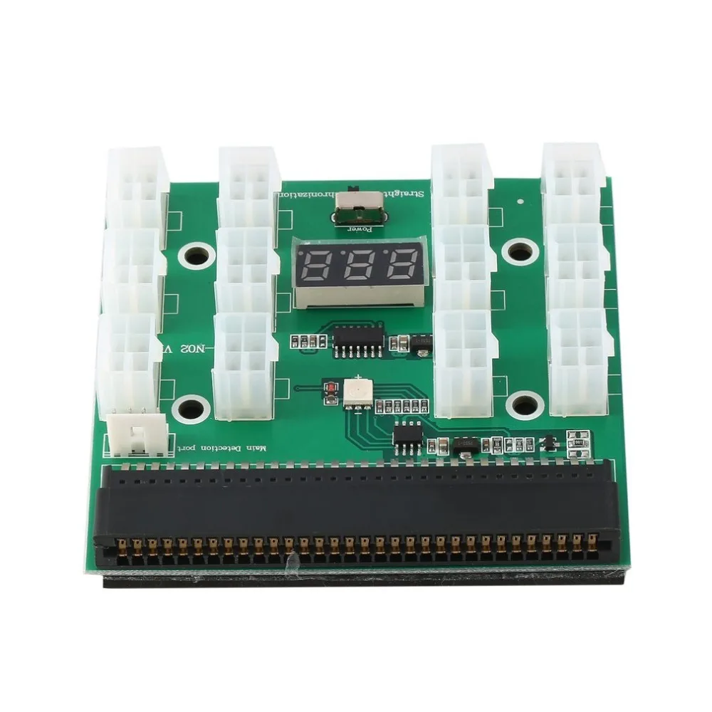 12V Выход 12 Порты и разъёмы 6Pin PCI-E коммутационная плата с светодиодный цифровой Дисплей 1200 W/750 W для GPU горные Питание