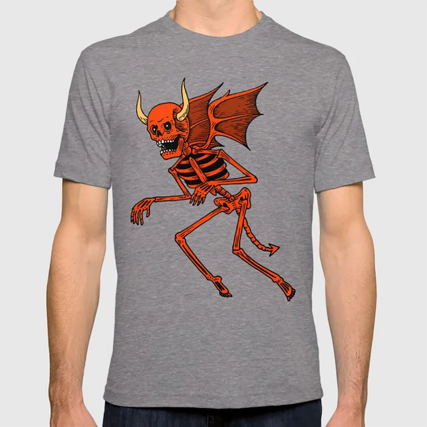 Devil Angel Футболка devil evil horns horn skull skulls calavera calaveras День мертвых на Хэллоуин