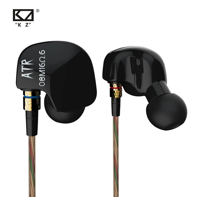 KZ ATE-auriculares de graves con cable y micrófono para teléfono móvil,  audífonos deportivos Hifi con
