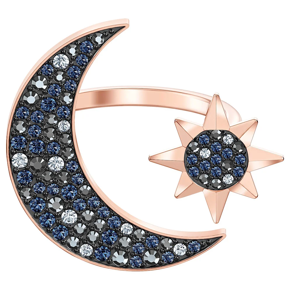 

MULIER SWA [New] SYMBOL Fashion Romantic Moon Star Type Female Ring 5513222 Accessories Send Girlfriend Valentine's Day Gift