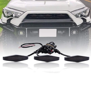 

Front LED Grill Light for 4Runner 2014-2019 Front Bumper Grille (Smoke Len White Light)
