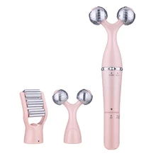 3 в 1 роликовый массажер для лица способствует подтягиванию кожи, подтягиванию тела, для похудения, массажный инструмент для лица, инструмент для красоты